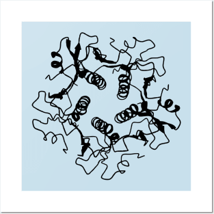 CholeratoxinB pentamer black Posters and Art